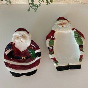Set of 2 Santa Trinket Dishes